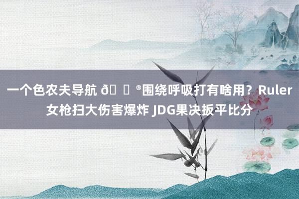 一个色农夫导航 🎮围绕呼吸打有啥用？Ruler女枪扫大伤害爆炸 JDG果决扳平比分