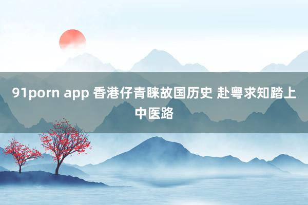 91porn app 香港仔青睐故国历史 赴粤求知踏上中医路