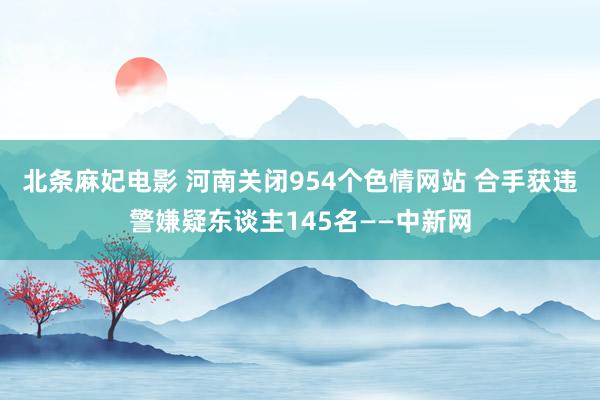 北条麻妃电影 河南关闭954个色情网站 合手获违警嫌疑东谈主145名——中新网